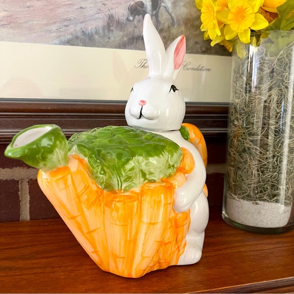 Bunny Rabbit Teapot Cottage Farmhouse - Picture 5 of 9
